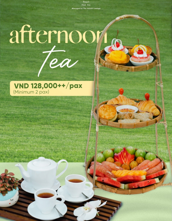 Relish an attractive afternoon tea set at The Pearl Hoi An